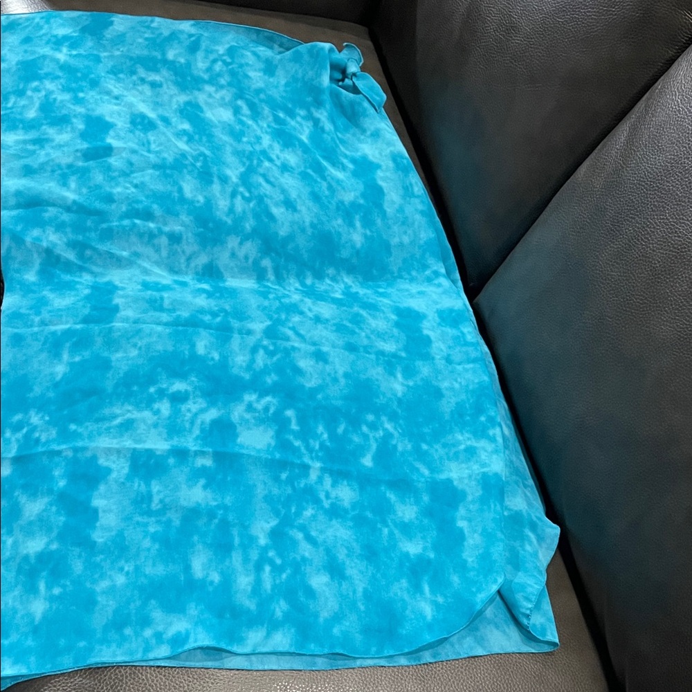 Blue Tie-Dye Women's Swim Cover-Up